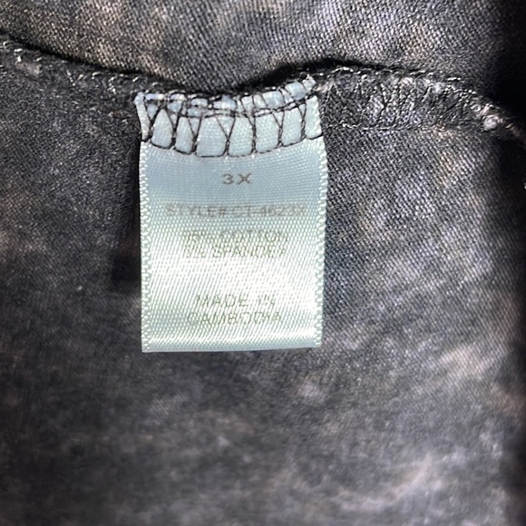 ZENANA Outfitters Mineral Wash Long Sleeve Purple Gray Mock Neck Shirt Size 3X - Picture 5 of 7